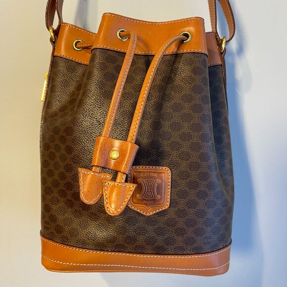Celine Vintage Macadam Bucket Bag - Preowned - Picture 1 of 16